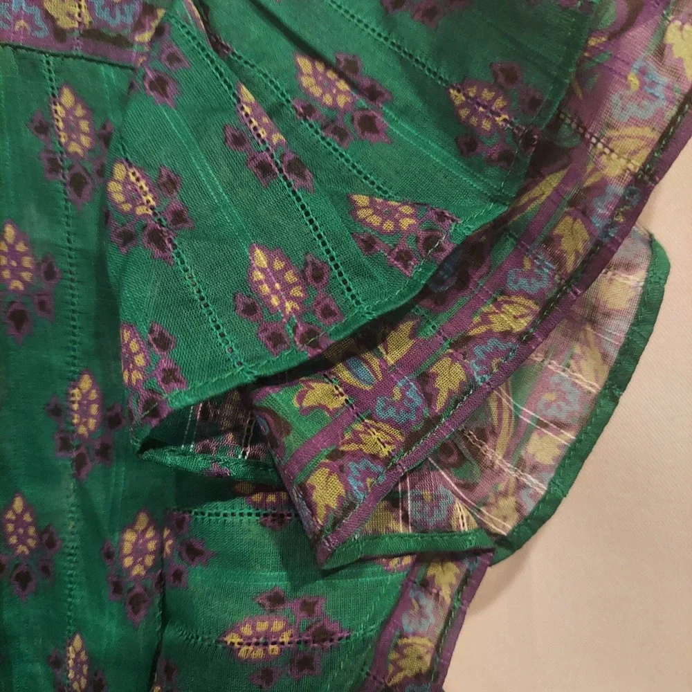 Veronica Beard Womens Kelly Green Paisley Brindelle Mini Dress Size 10 NWOT - Picture 5 of 16